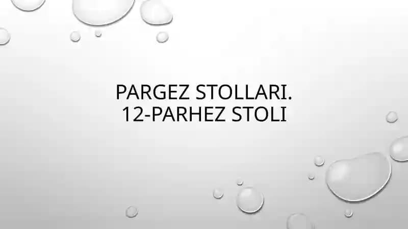 Parhez stollari