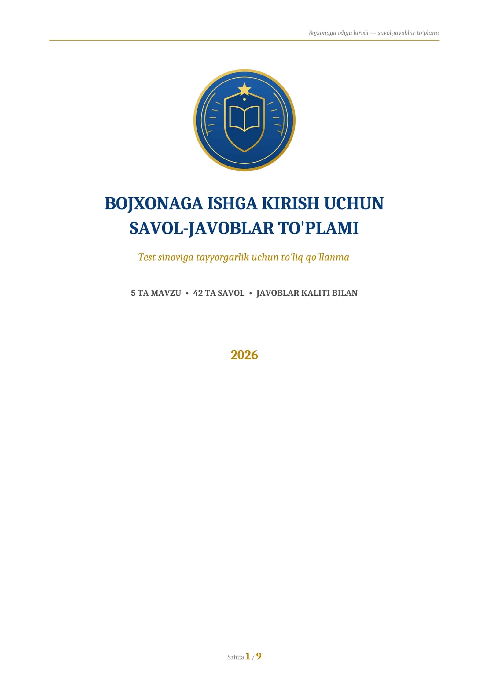 Bojxona test toʻplami