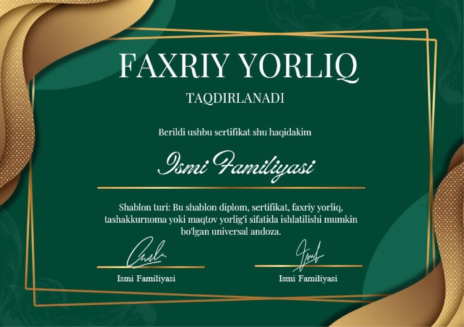 Faxriy Yorliq