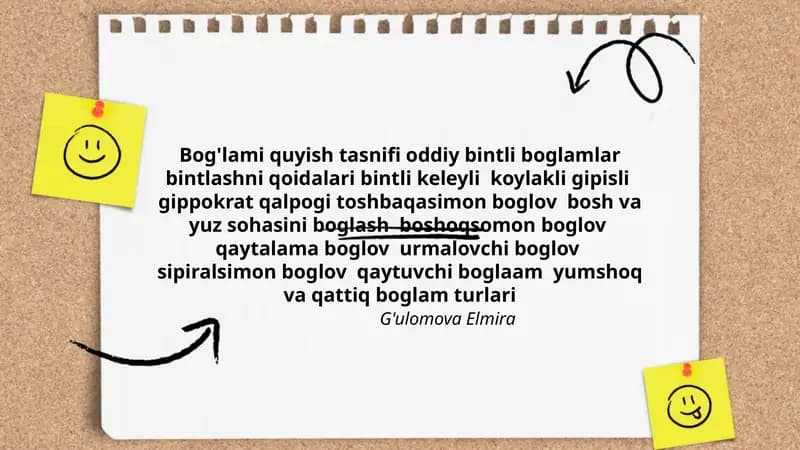 Bog'lami quyish tasnifi