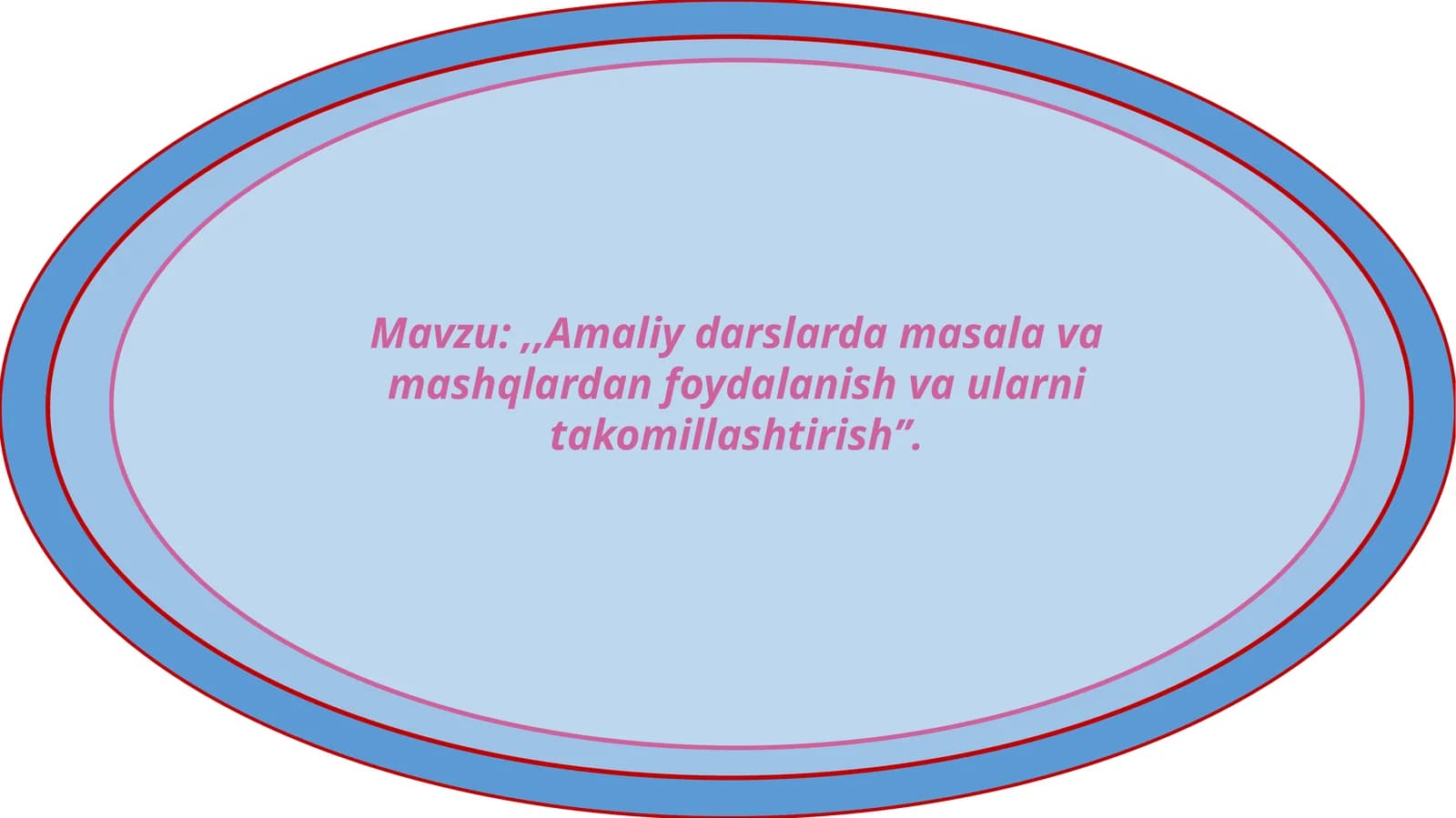 Amaliy darslarda masala va mashqlardan foydalanish va ularni takomillashtirish’’.