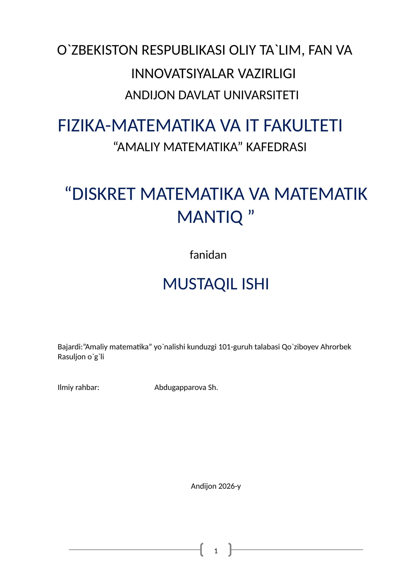 GRAF VA UNING BERILISH USULLARI