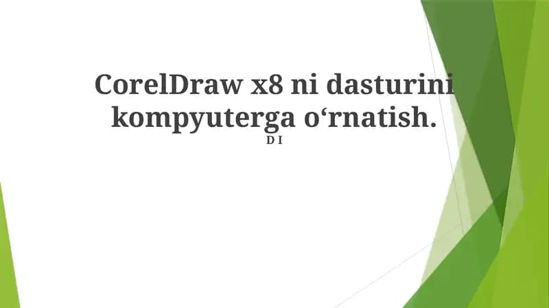 CorelDraw X8 ni dasturini kompyuterga oʻrnatish