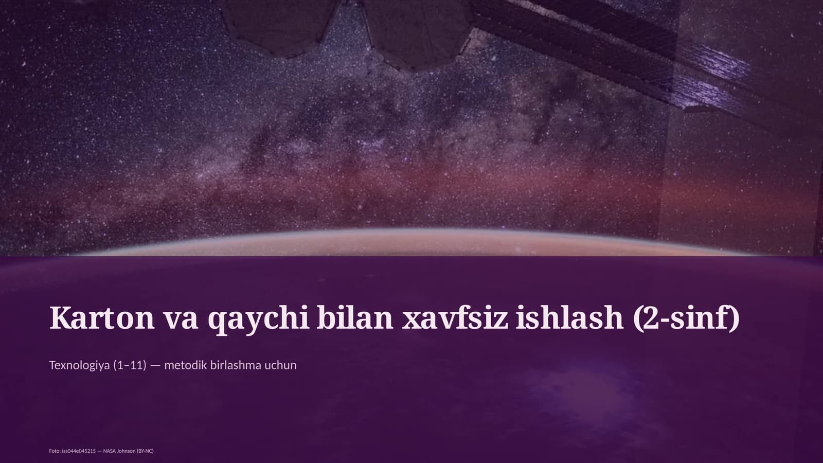 Karton va qaychi bilan xavfsiz ishlash (2-sinf)