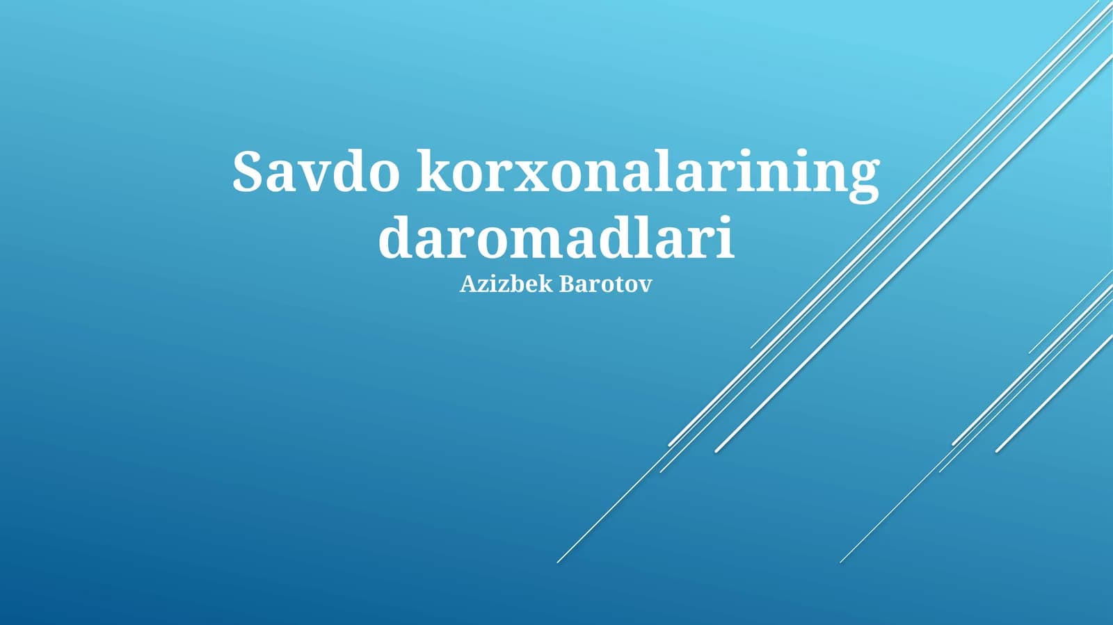 Savdo daromadlari