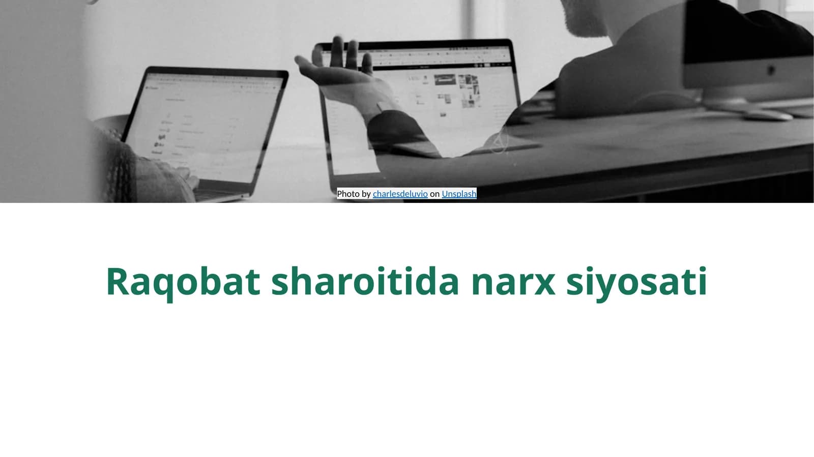 Raqobat sharoitida narx siyosati