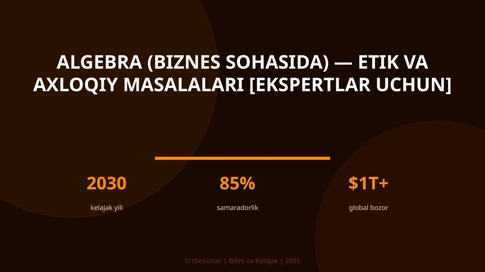 Algebra (biznes sohasida) — etik va axloqiy masalalari [ekspertlar uchun]
