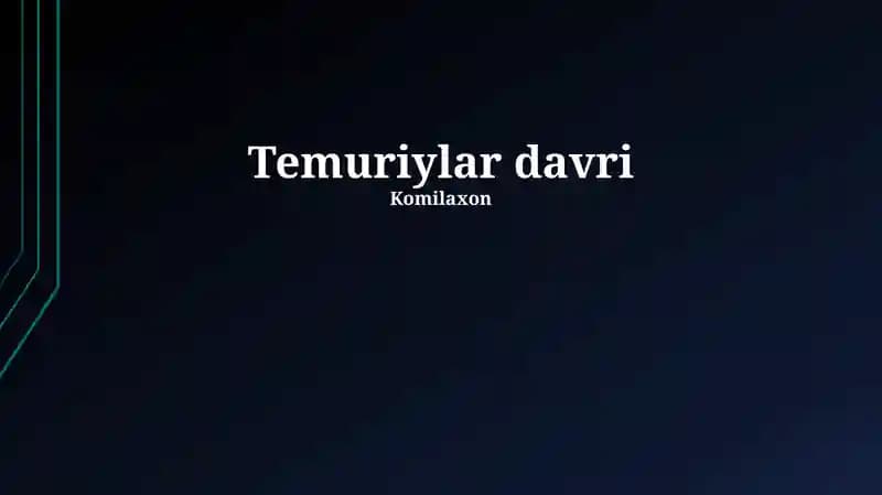 Temuriylar davri
