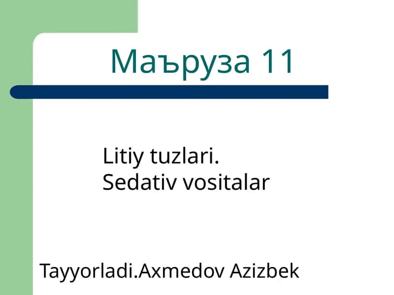 Litiy tuzlari