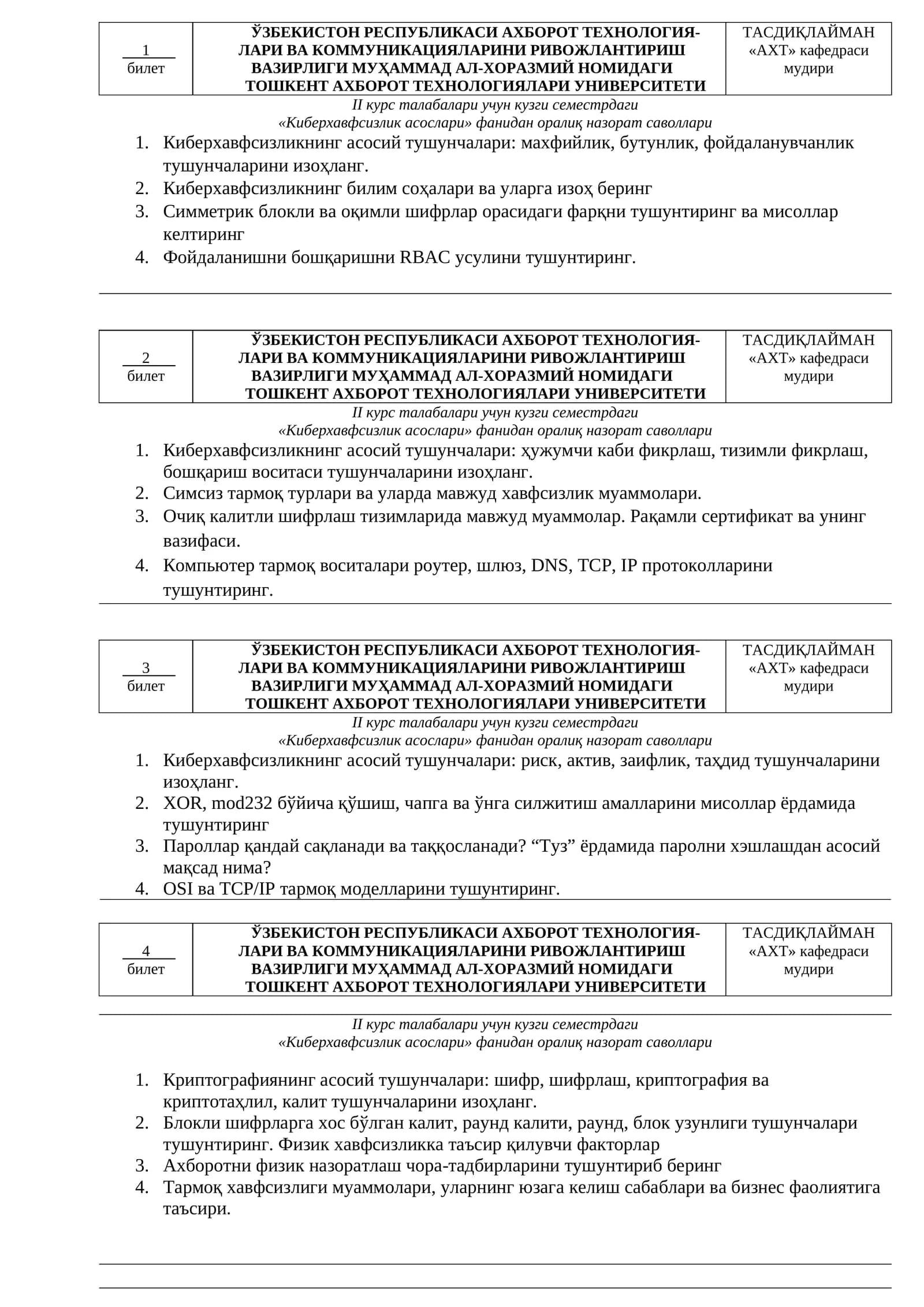 Киберхавфсизлик асослари