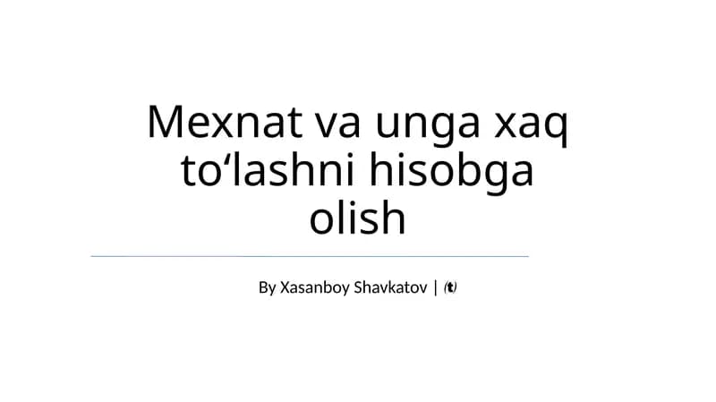 To'lov hisobi