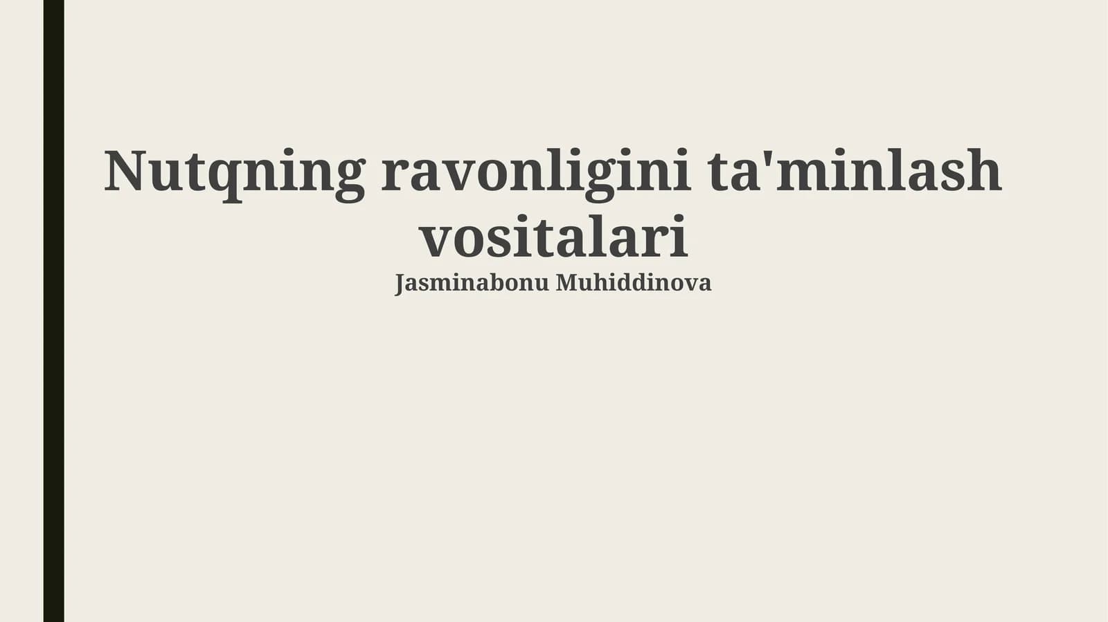Nutqning ravonligini ta'minlash vositalari