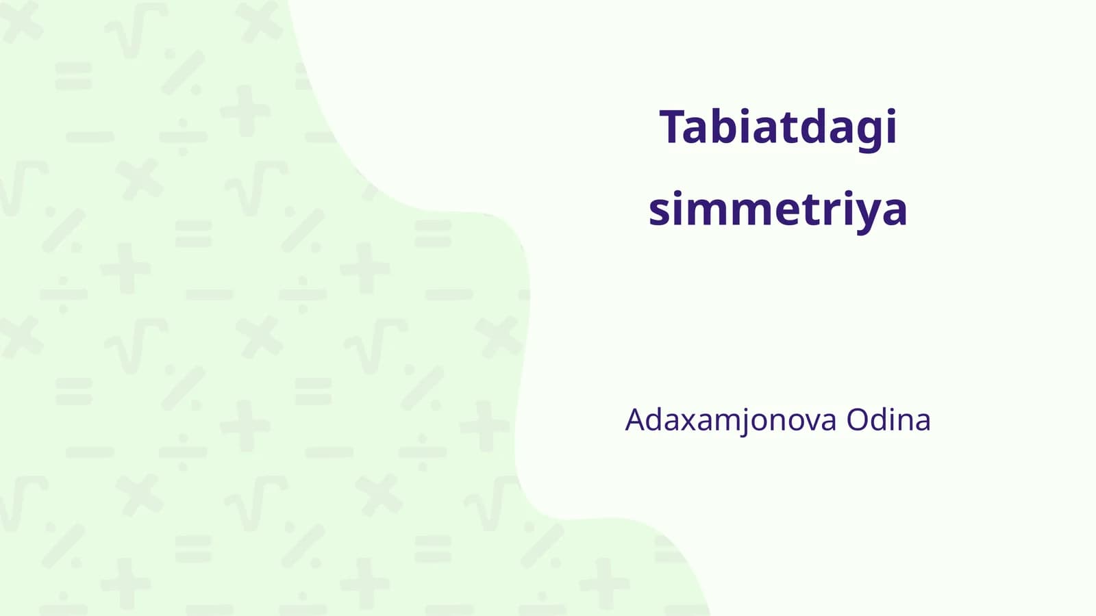 Tabiatdagi simmetriya