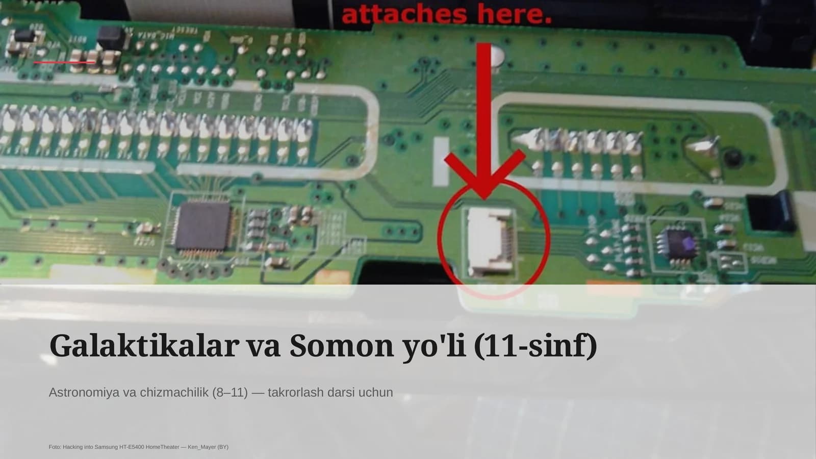 Galaktikalar va Somon yo'li (11-sinf)