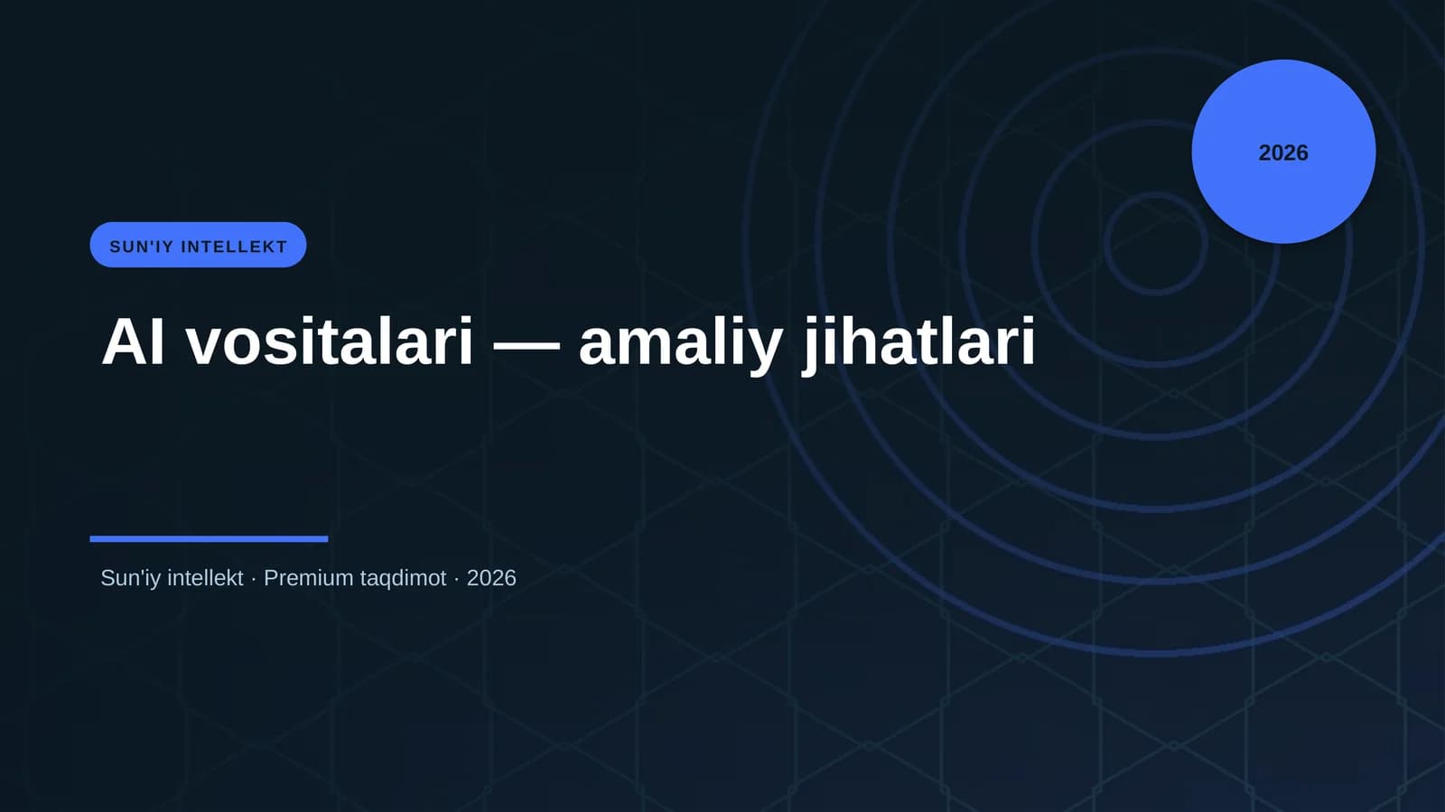 AI vositalari - amaliy jihatlari