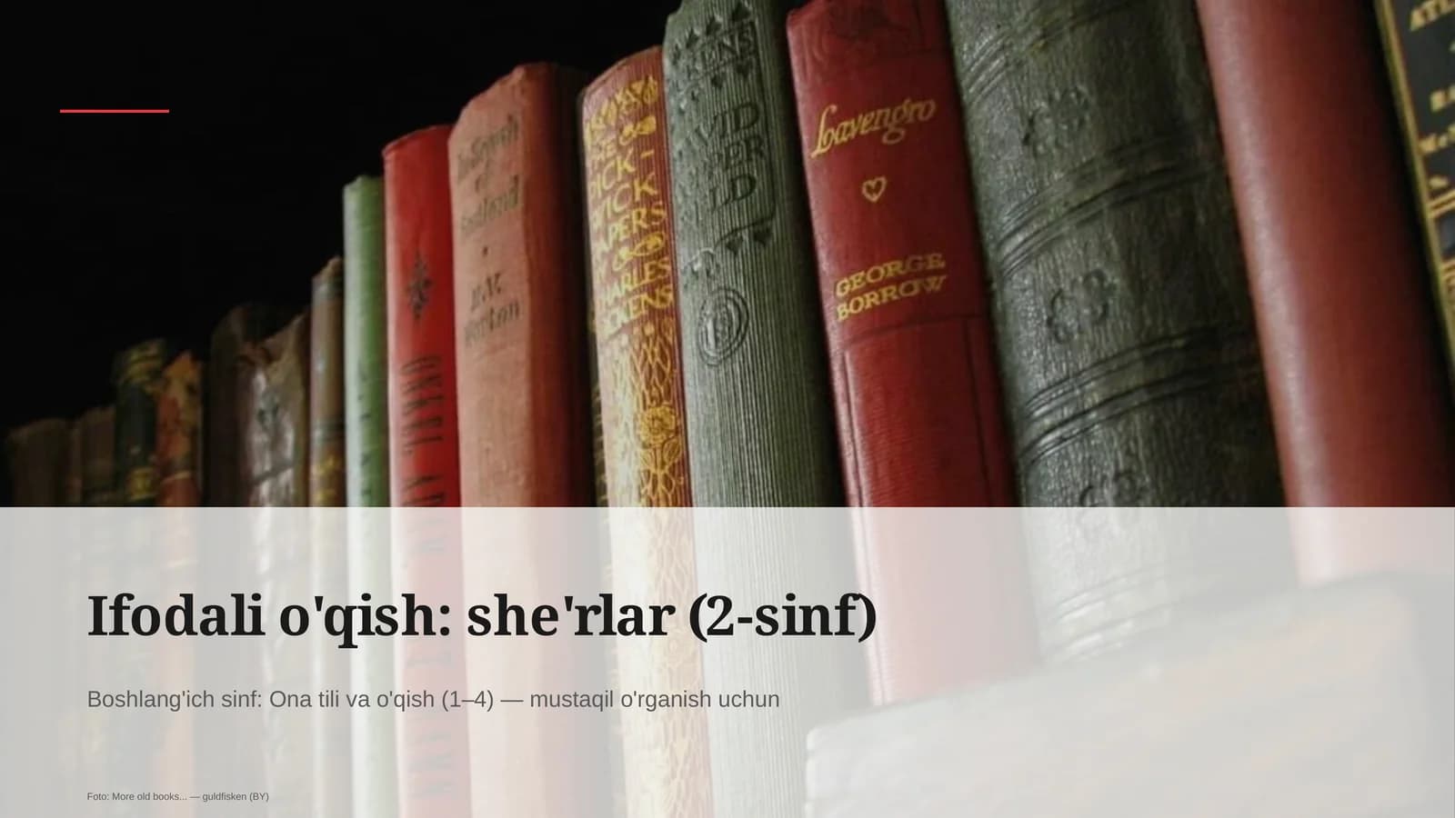 Ifodali o'qish: she'rlar (2-sinf)