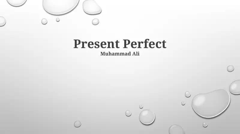 Present Perfect