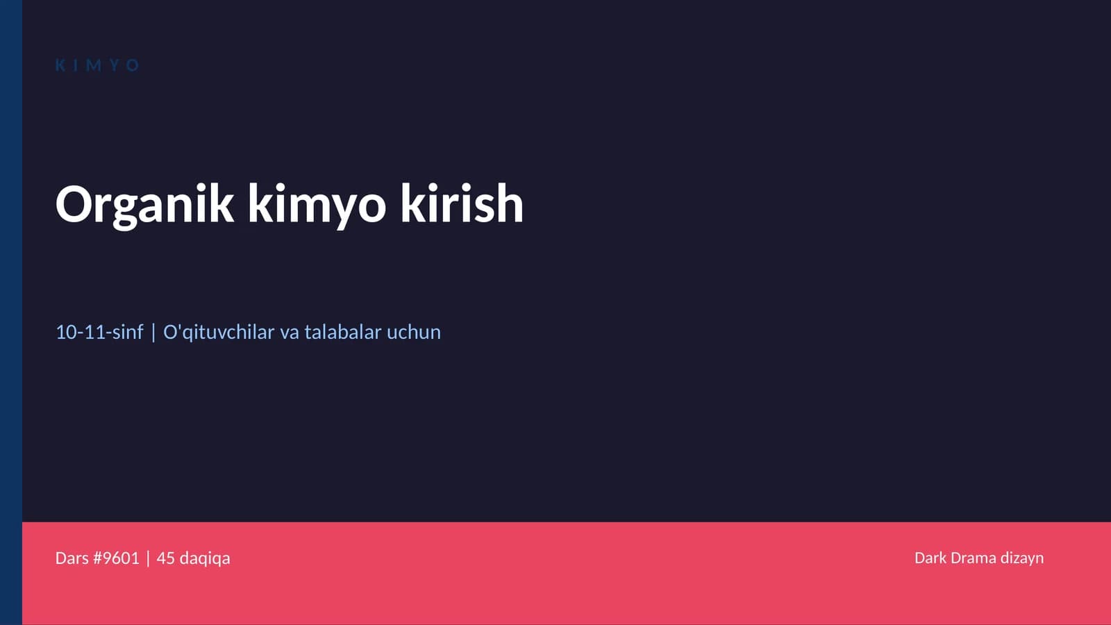 Organik kimyo kirish