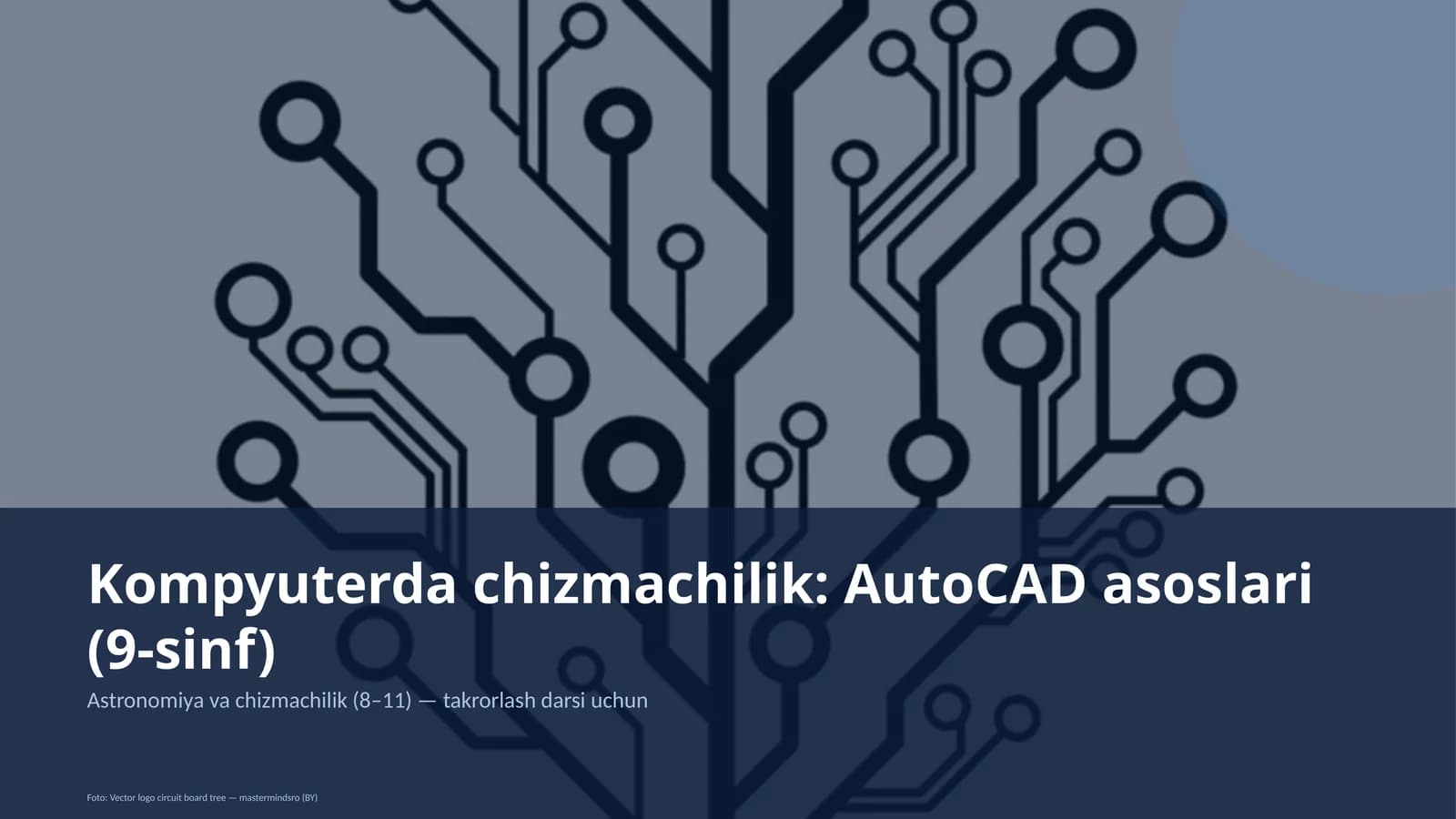 Kompyuterda chizmachilik: AutoCAD asoslari (9-sinf)