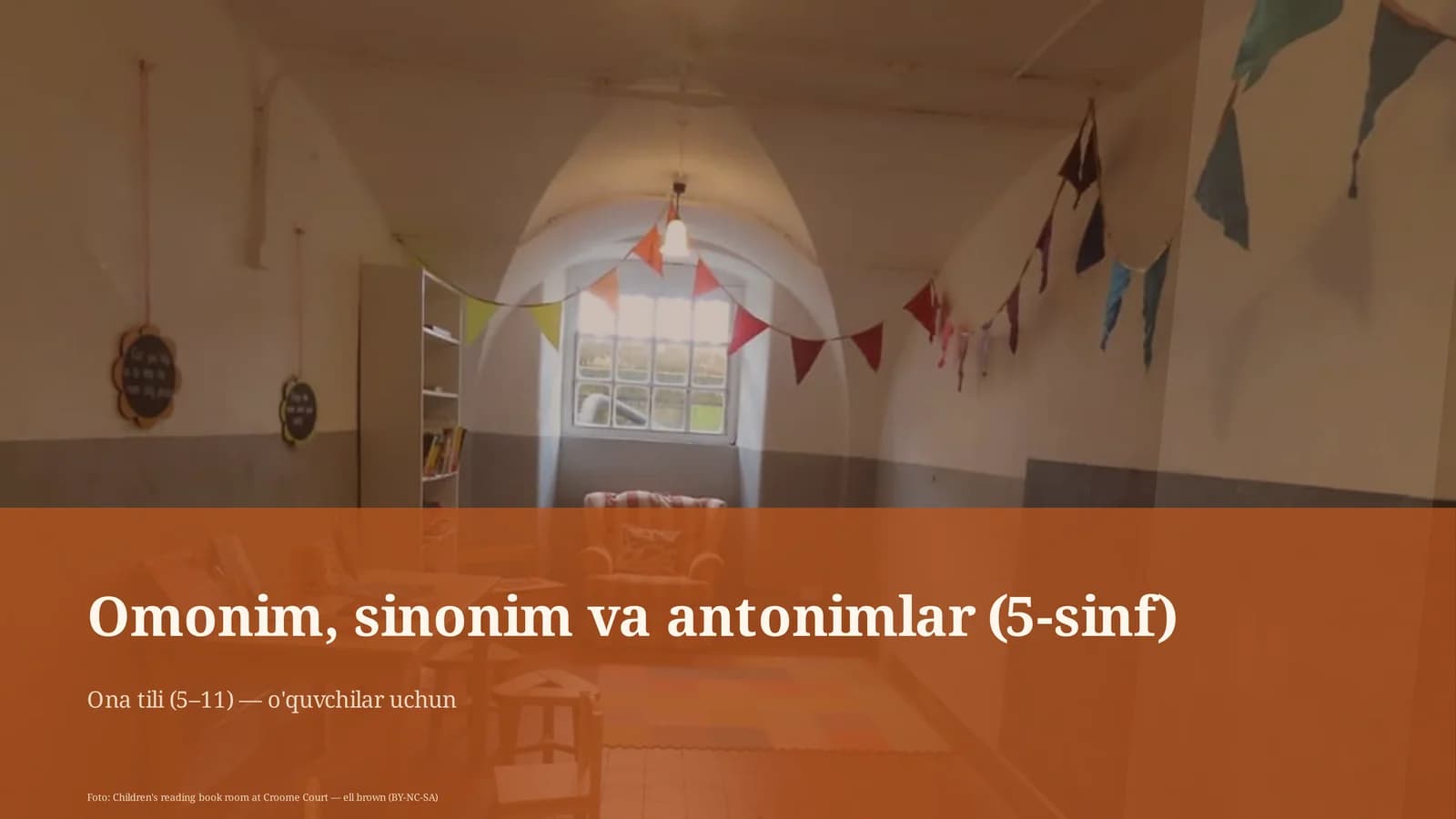 Omonim, sinonim va antonimlar (5-sinf)