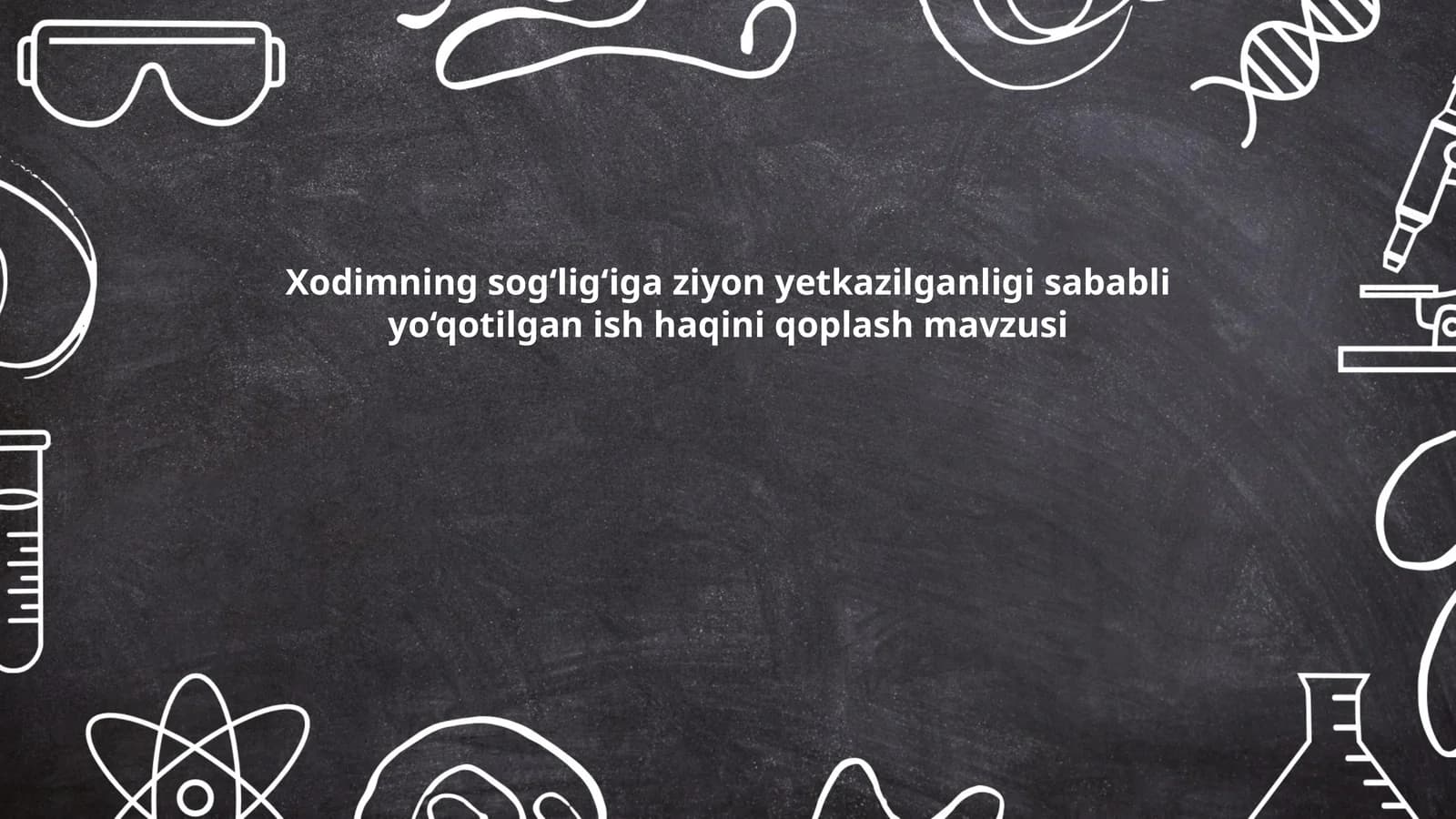 Xodimning sog‘lig‘iga ziyon yetkazilganligi sababli yo‘qotilgan ish haqini qoplash mavzusi