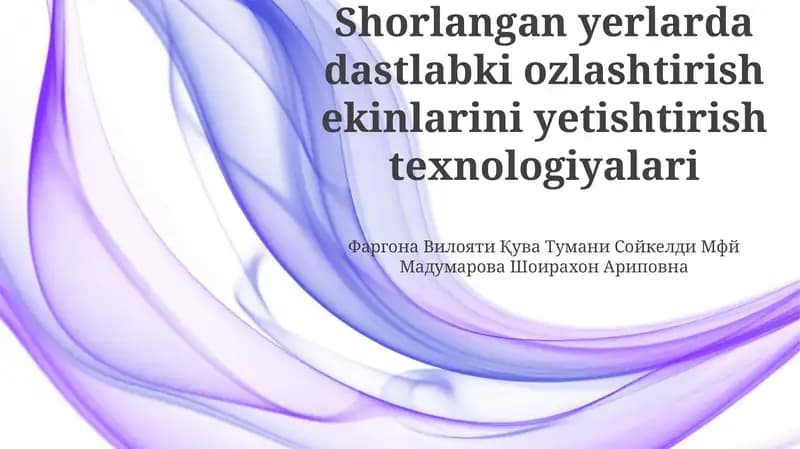 Dastlabki O'zlashtirish Strategiyalari va Texnologiyalari
