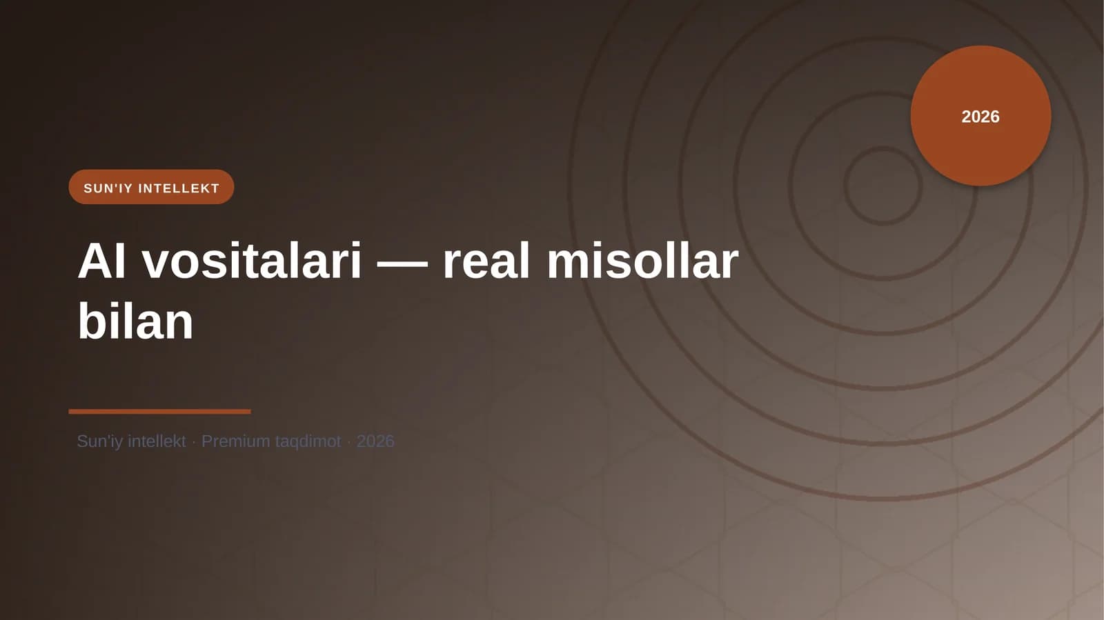 AI vositalari — real misollar bilan