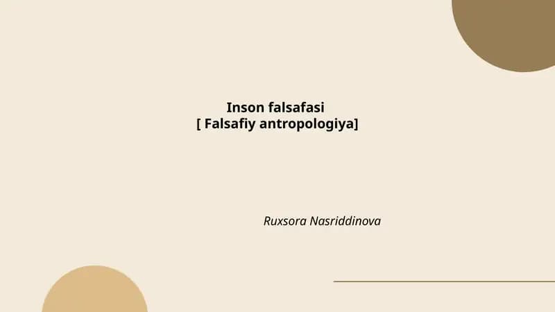 Falsafiy antropologiya