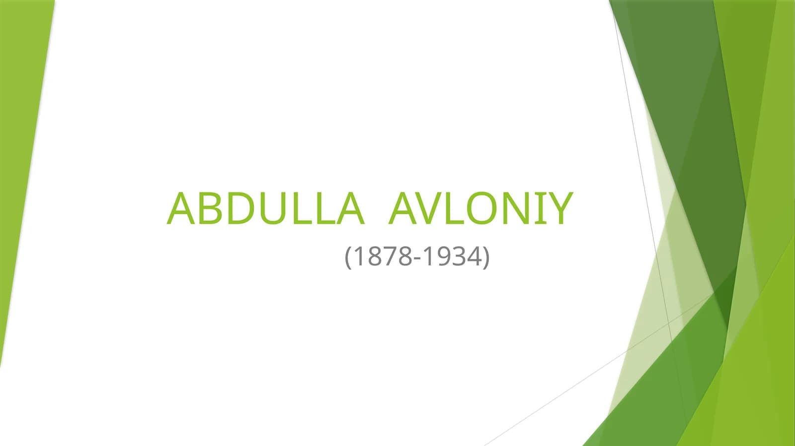 ABDULLA AVLONIY