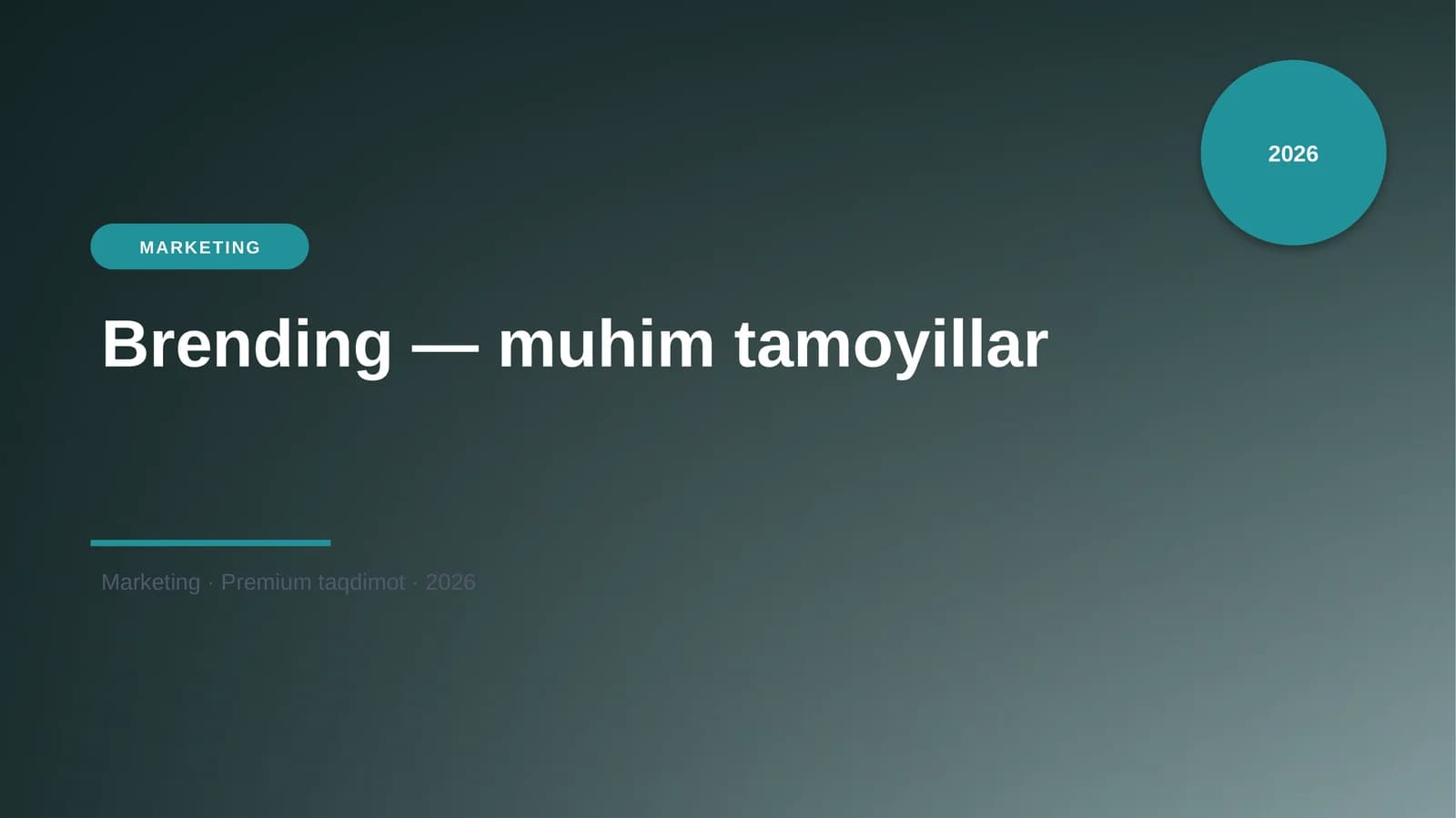 Brending — muhim tamoyillar