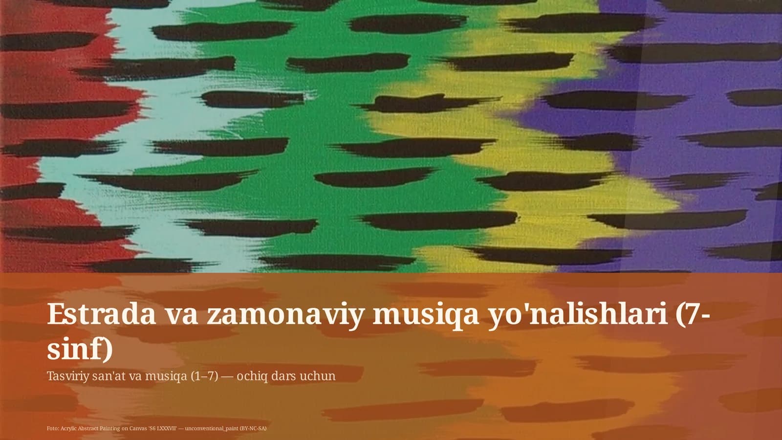 Estrada va zamonaviy musiqa yo'nalishlari (7-sinf)