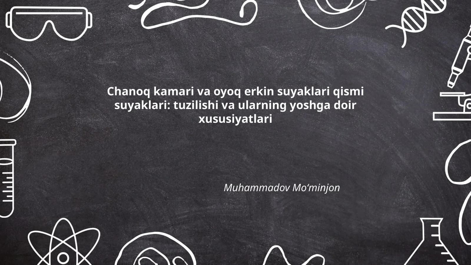 Chanoq kamari va oyoq erkin suyaklari qismi suyaklari