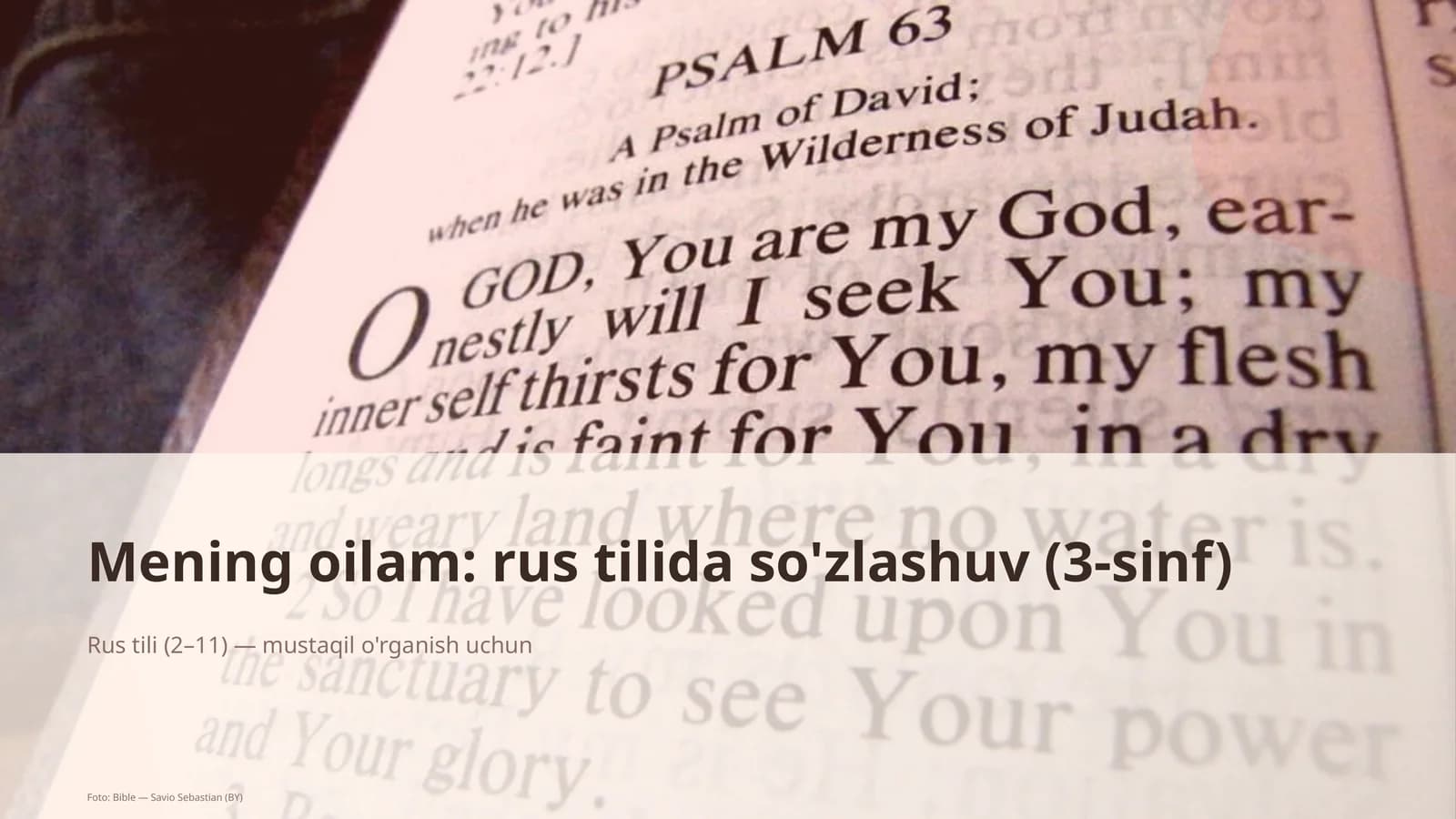 Mening oilam: rus tilida so'zlashuv (3-sinf)