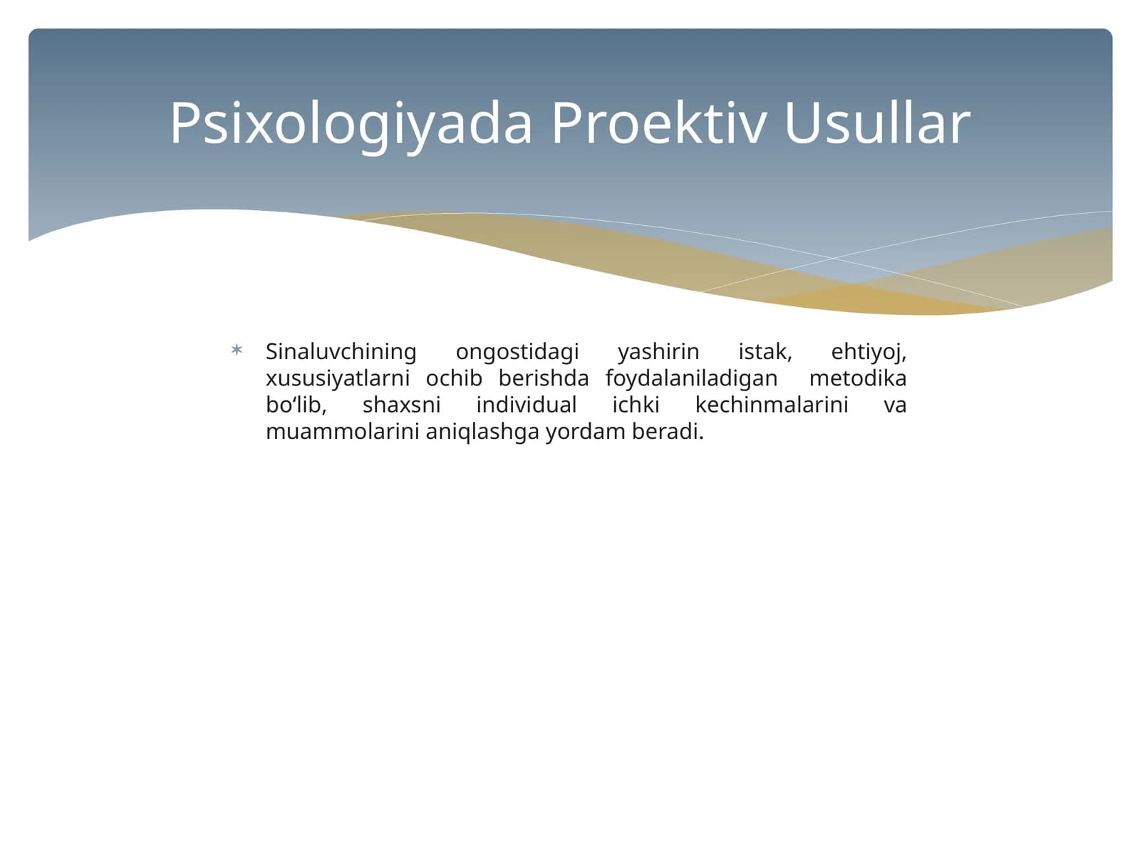 Psixologiyada proyektiv usullar