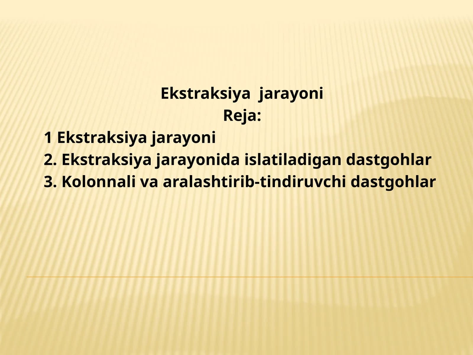 Ekstraksiya jarayoni