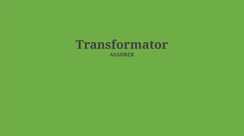Transformatorlar