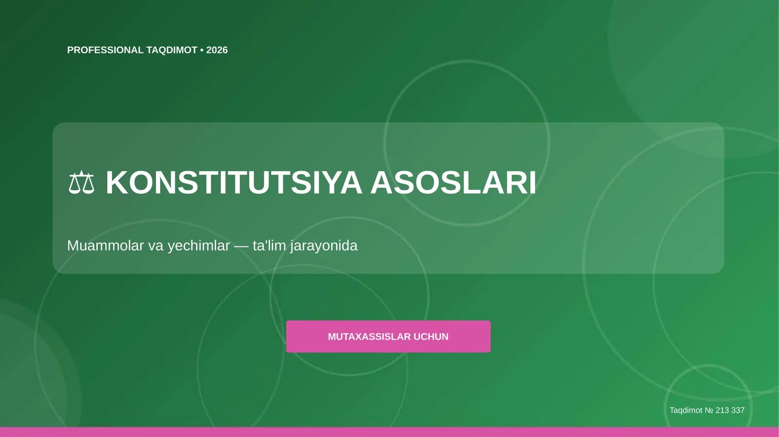 KONSTITUTSIYA ASOSLARI