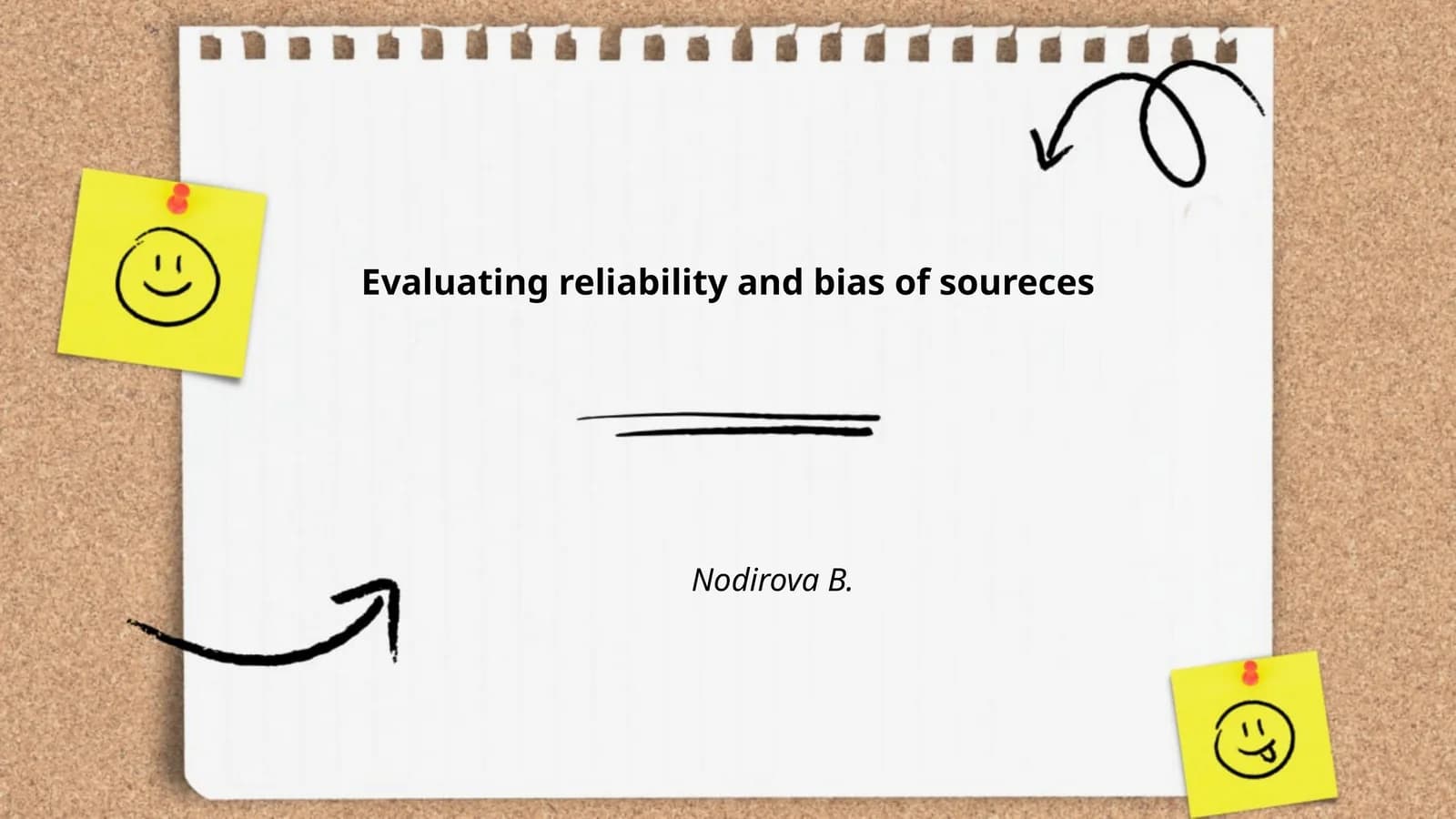 Evaluating reliability and bias of sources