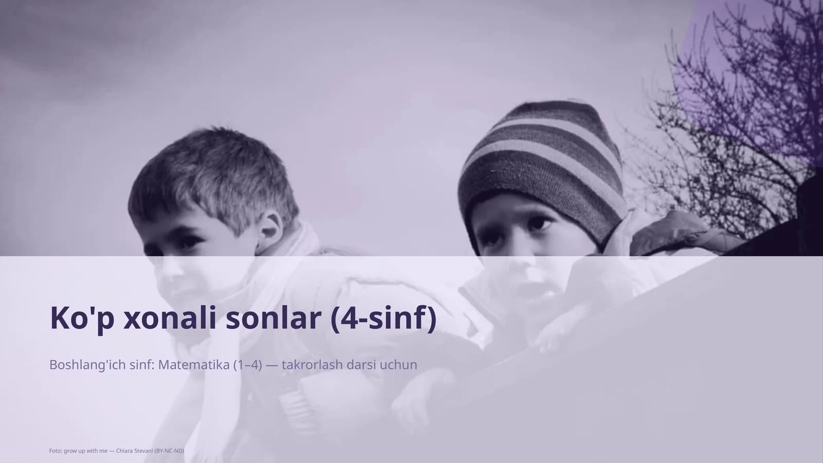Ko'p xonali sonlar (4-sinf)