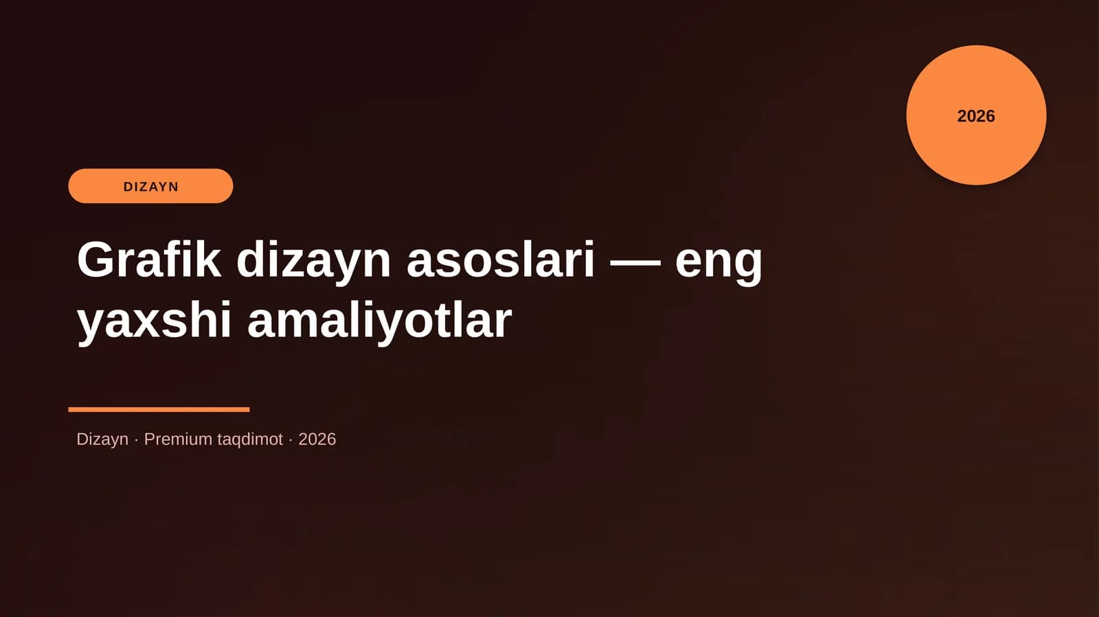 Grafik dizayn asoslari — eng yaxshi amaliyotlar