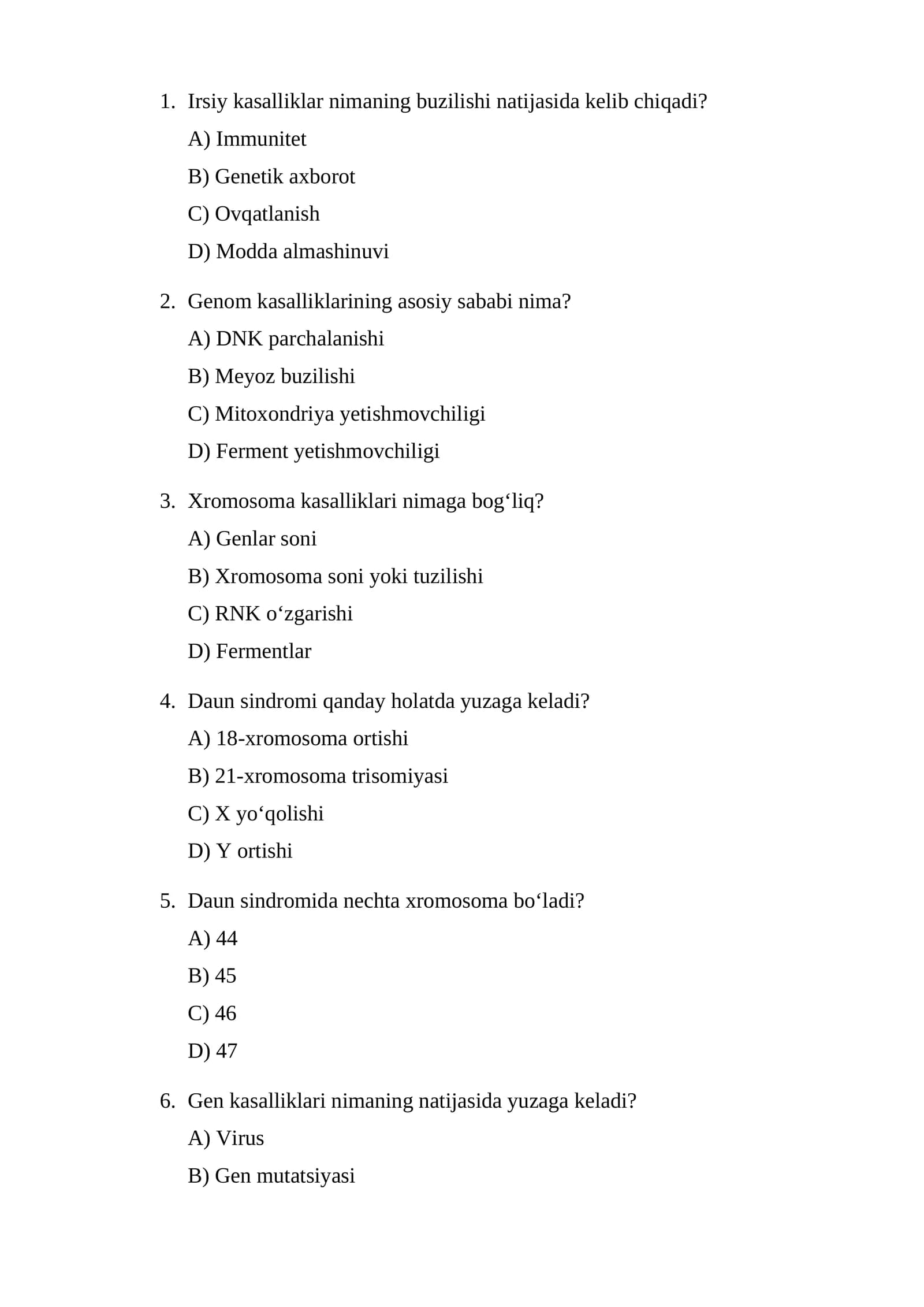 Xromosoma kasalliklari