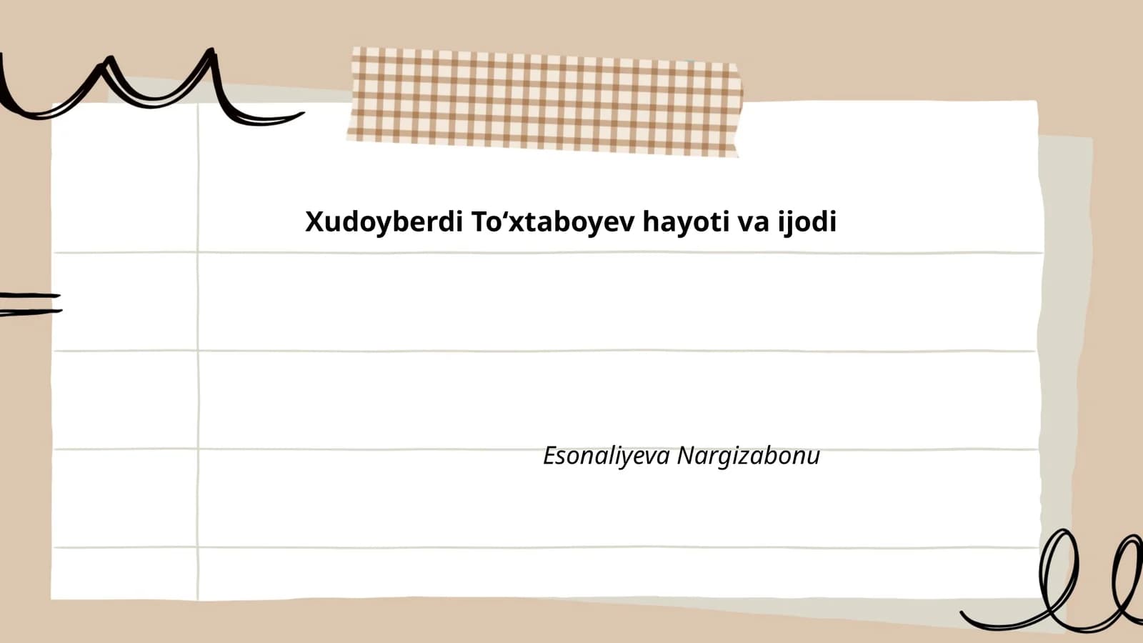 Xudoyberdi To‘xtaboyev hayoti va ijodi