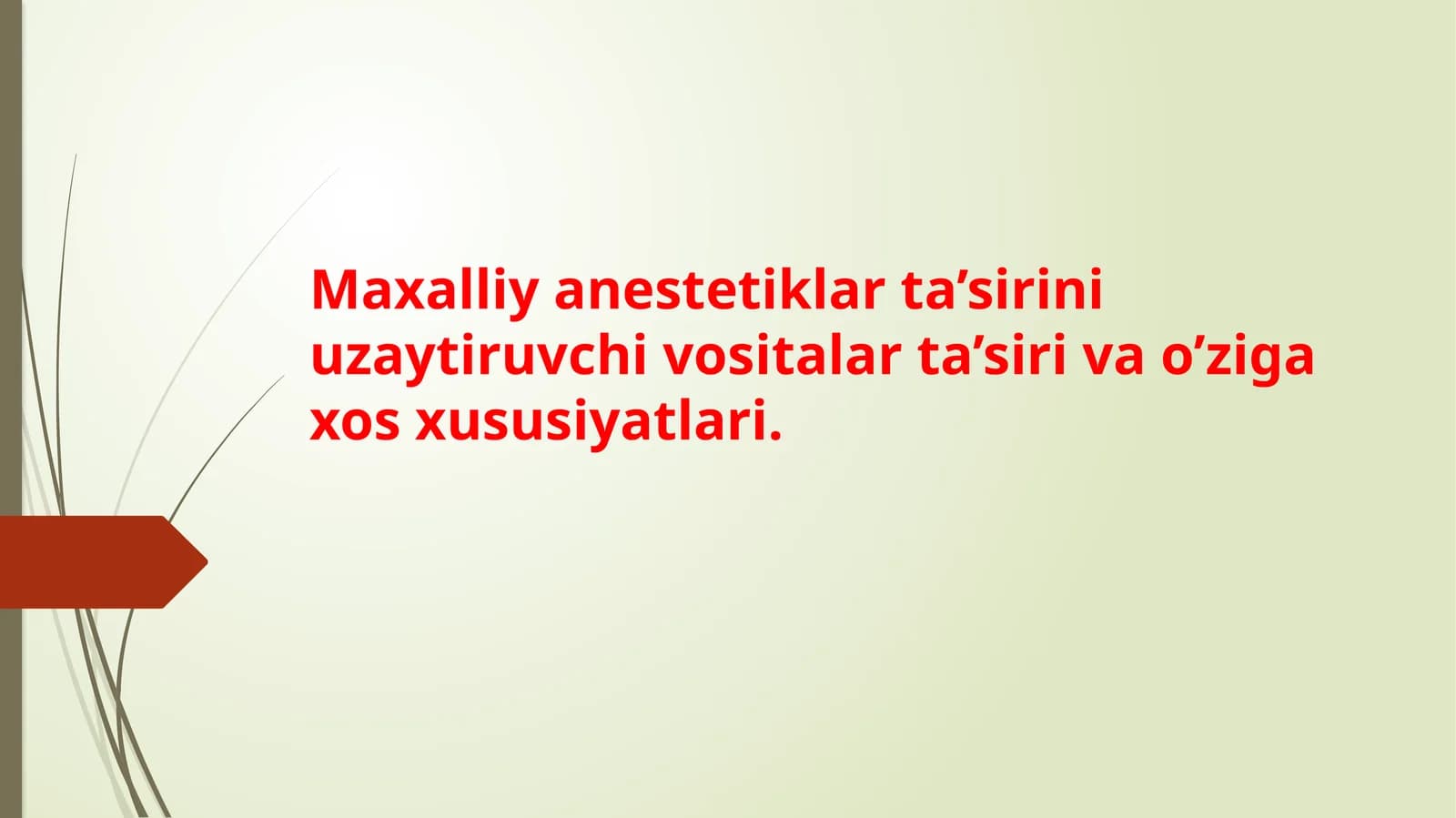 Mahalliyanestetiklar