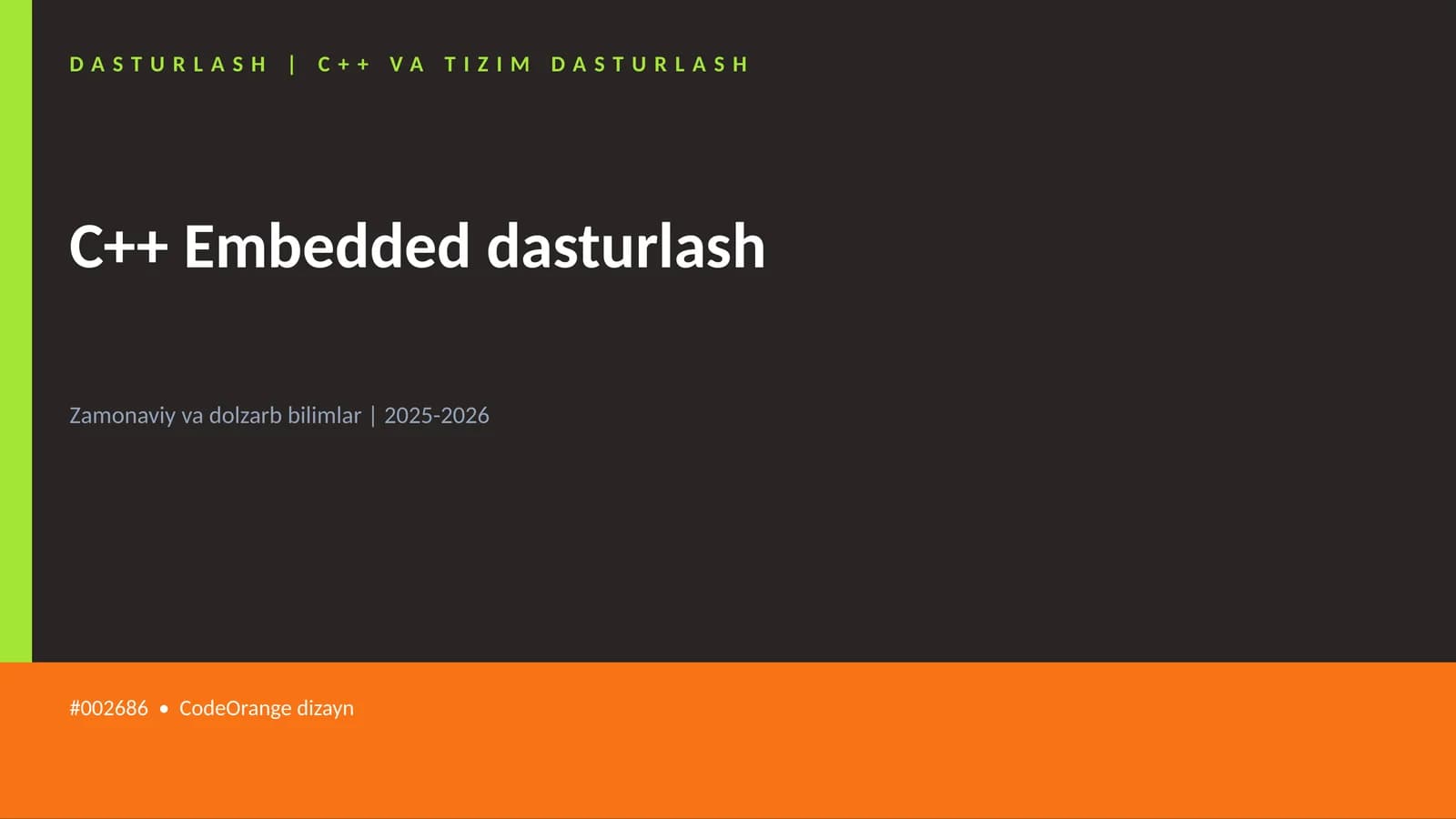 C++ Embedded dasturlash