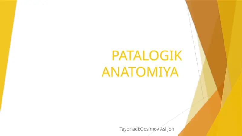 PATOLOGIK ANATOMIYA