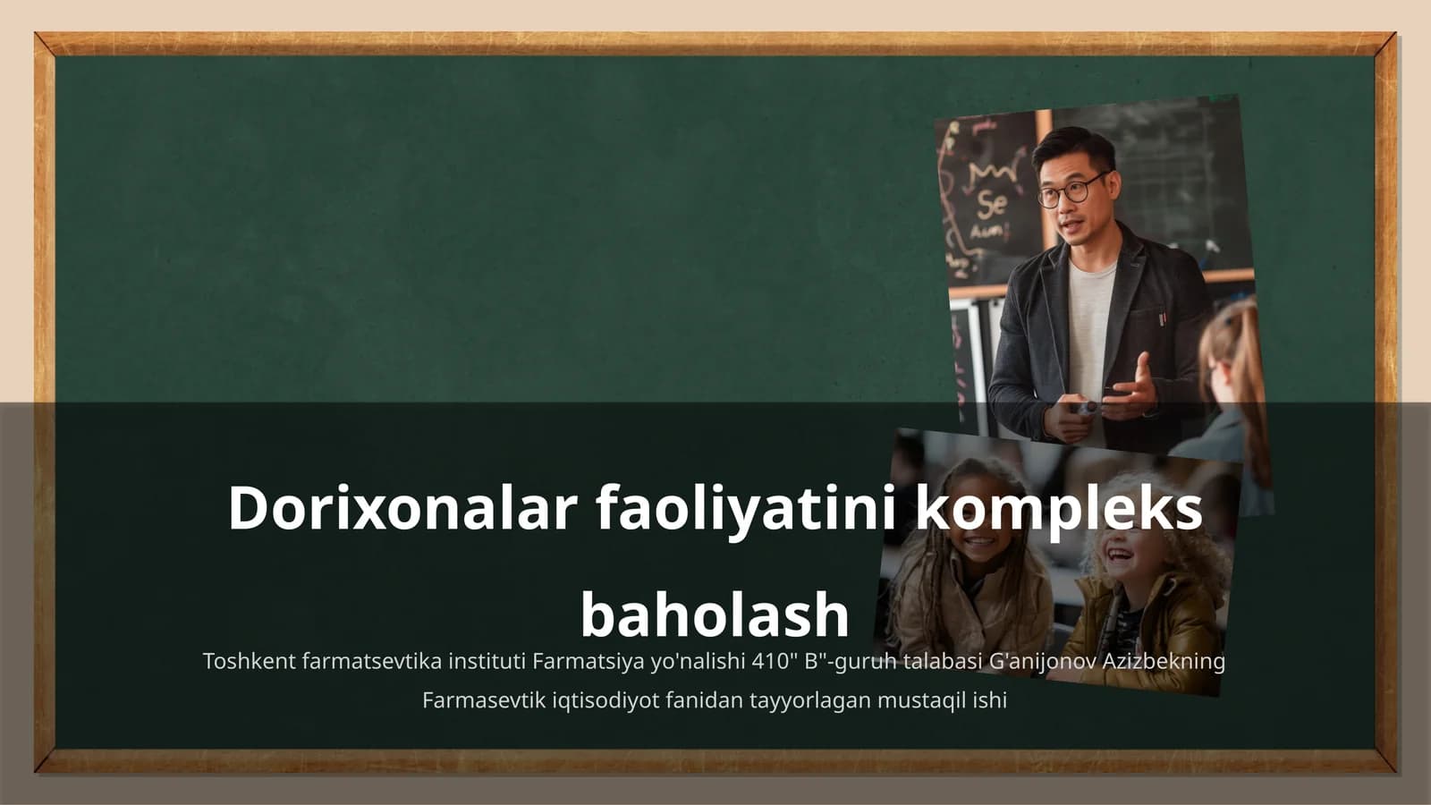 Dorixonalar faoliyatini kompleks baholash