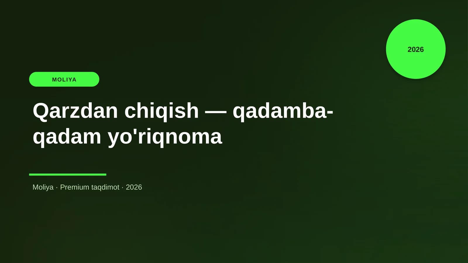 Qarzdan chiqish — qadamba-qadam yo'riqnoma
