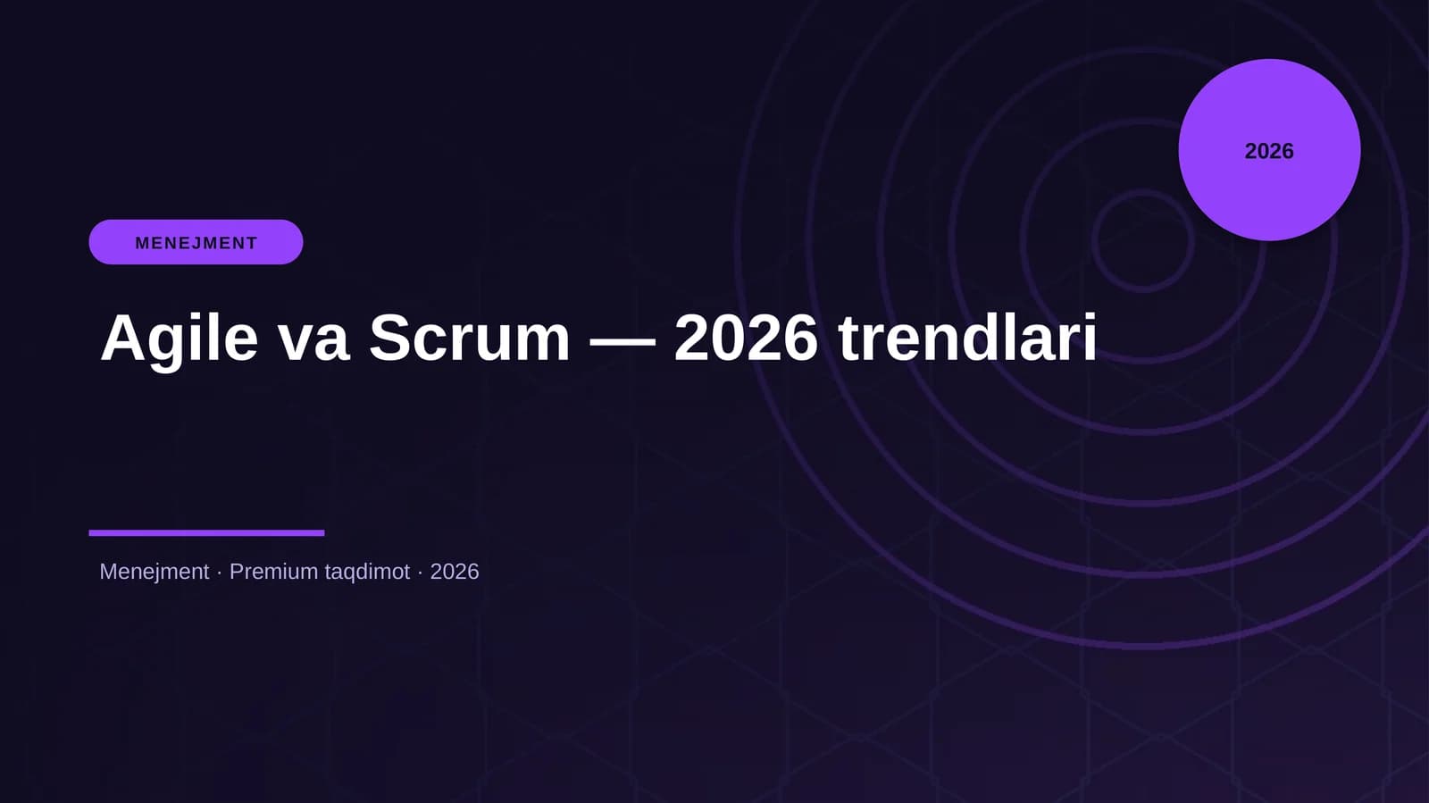 Agile va Scrum — 2026 trendlari