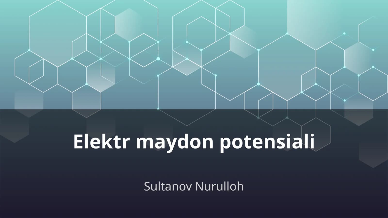 Elektr maydon potensiali