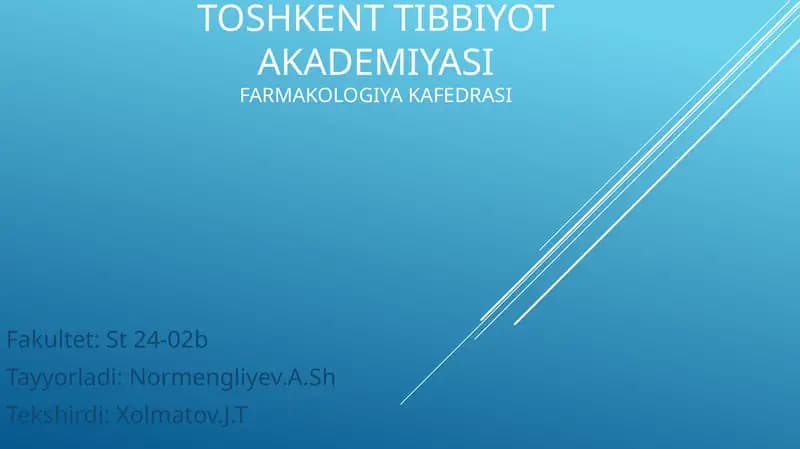 Fitopreparatlar va ularning qo'llanilishi